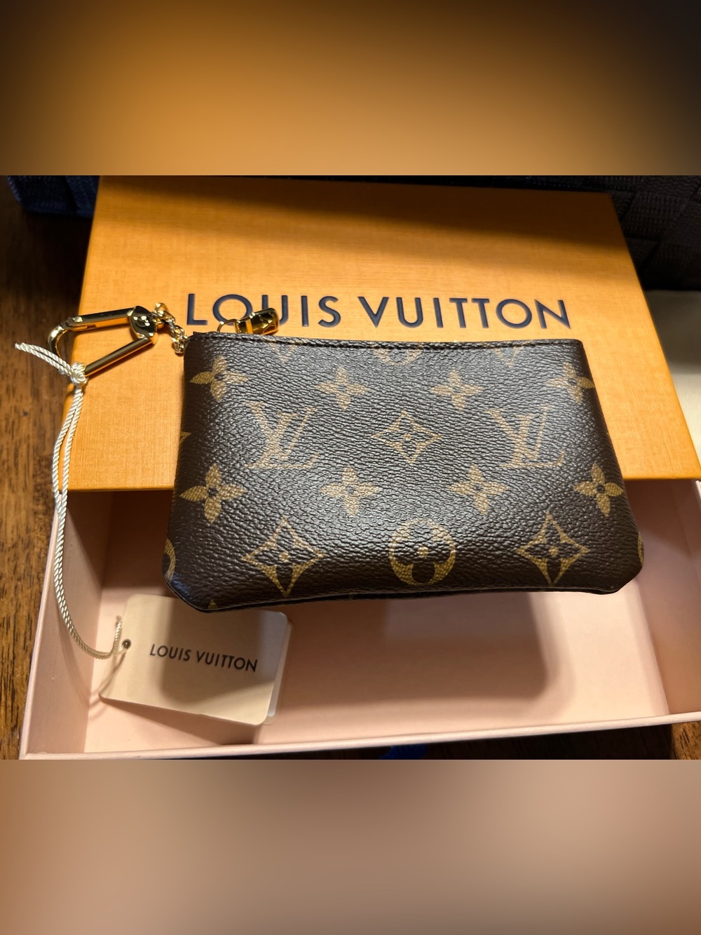 Louis Vuitton Monogram Canvas Zip Pouch in Brown and Gold - Picture 6 of 6